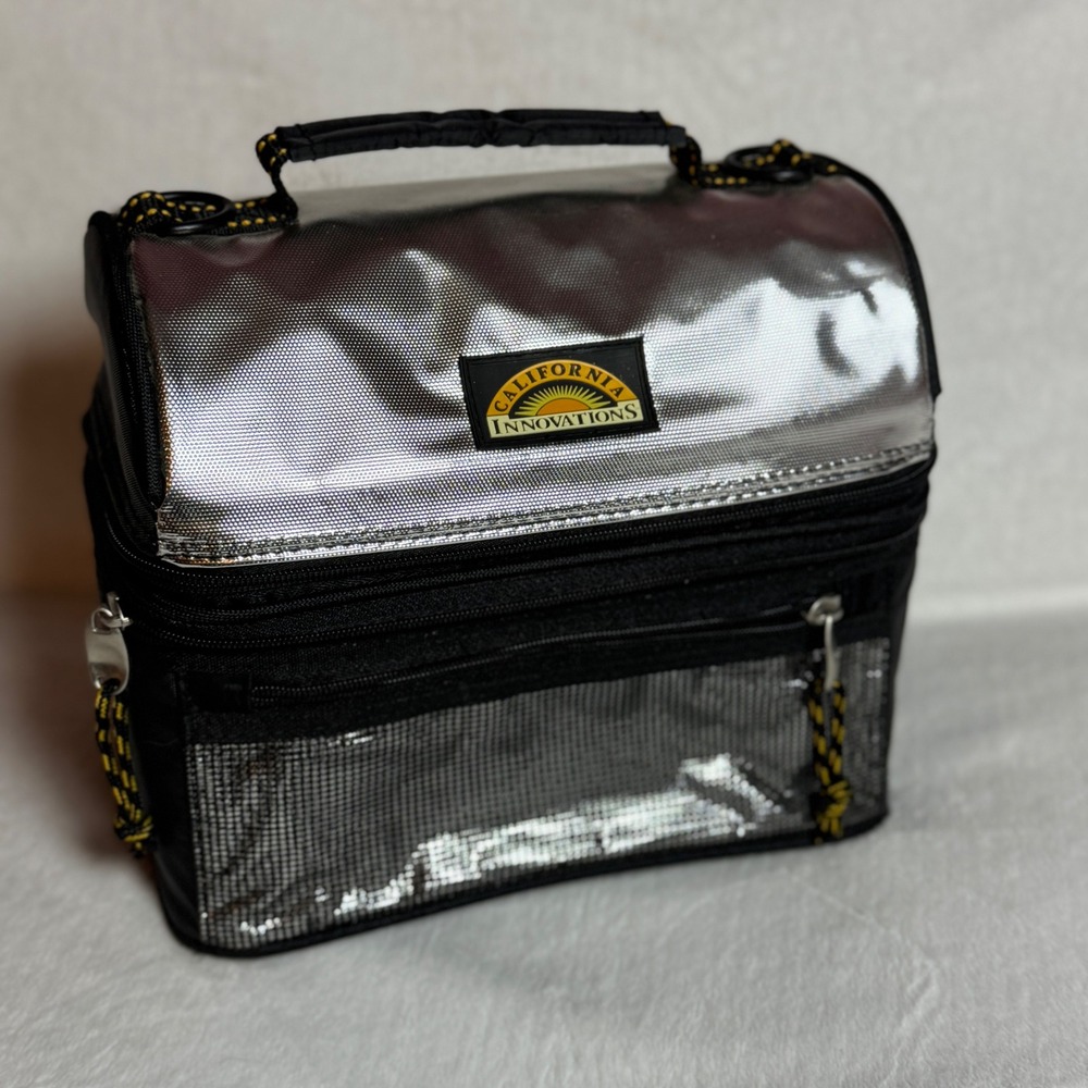 California Innovations Metalic Silver and Black Personal Insulated Lunch Box
